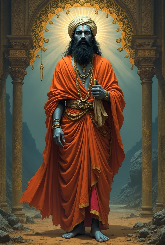 Hindu Lord Sri Krishna in Muslim Appearance wearing Thobe and Beard