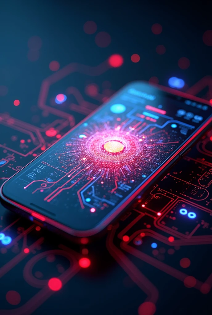 Visual Composition:

Main Element: A close-up of the latest iPhone model, tilted slightly to emphasize its sleek design. The phone screen should display a vibrant, futuristic interface with exaggerated colors, showcasing an app or feature that hints at groundbreaking technology.
Headline Text: Bold and large text at the top, saying something like "iPhone's Biggest Upgrade Yet!" or "Is THIS the Future of iPhones?" in contrasting colors (e.g., white text with a red or neon blue outline).
Secondary Elements: A dramatic, glowing effect around the iPhone to make it pop, with small icons or symbols floating around it, hinting at various features (like a battery, camera, or app icon).
Background: A dynamic, tech-inspired background, perhaps with circuit patterns or digital effects. The colors should be dark (like black or deep blue) to make the iPhone and text stand out.
Facial Expression (optional):

If including a person, show them with an exaggerated expression of shock or excitement, looking directly at the phone, with wide eyes and mouth slightly open.
Colors and Effects:

Use a mix of bright and contrasting colors, with a focus on reds, blues, and whites to draw attention.
Add lens flares, light streaks, or glowing edges to amplify the tech vibe.
Overall Tone:

Energetic, futuristic, and slightly mysterious, compelling viewers to click and find out more about the "biggest upgrade" or "secret feature."