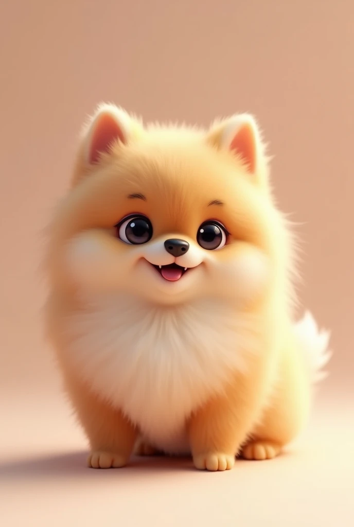 light brown pomeranian, meio gordinho, female and cute