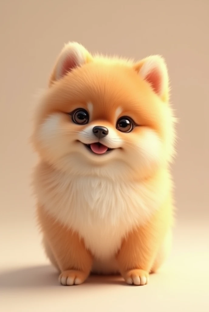 light brown pomeranian, meio gordinho, female and cute
