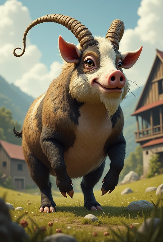 Believe me, a mutation between these two animals and that they are mixtures of both goat and pig