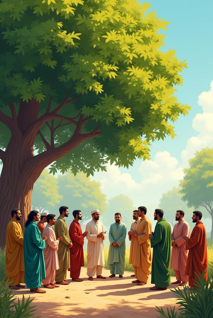 Education gives the lesson of peace, tree with peace and people with different culture together of pakistan