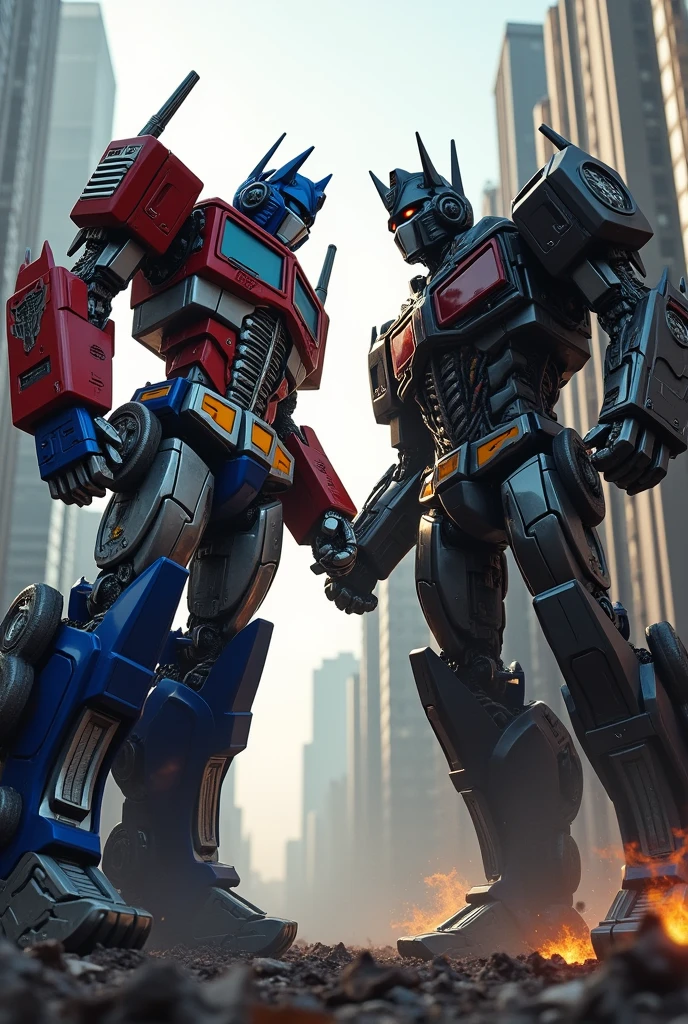 hình ảnh thực tế, bộ phim tranformer, Optimus Prime vs Scourge
