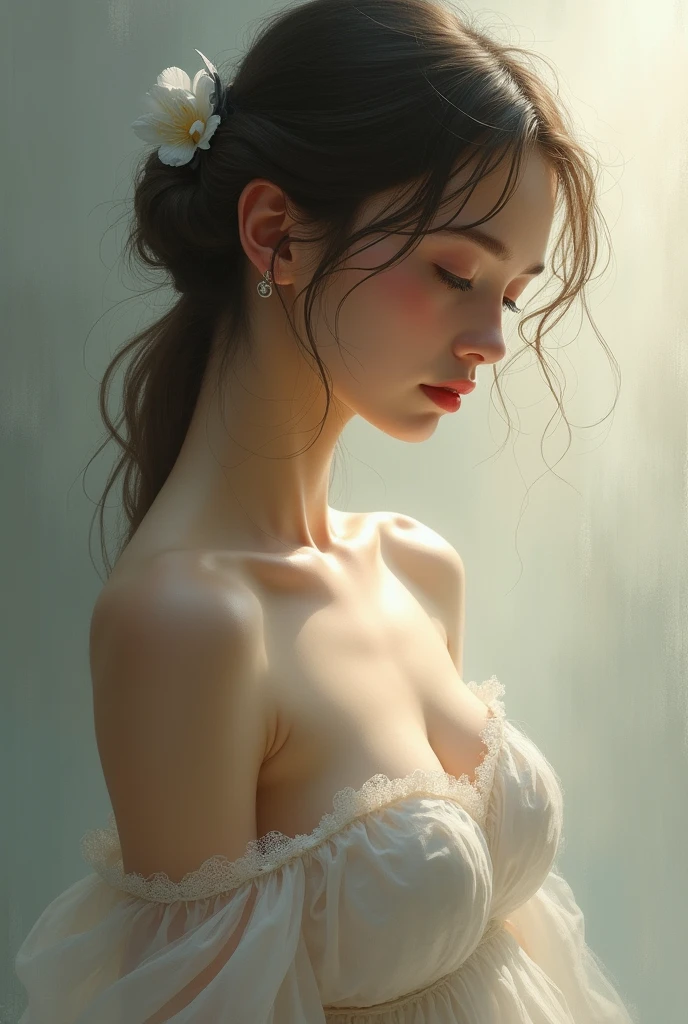 A nude girl