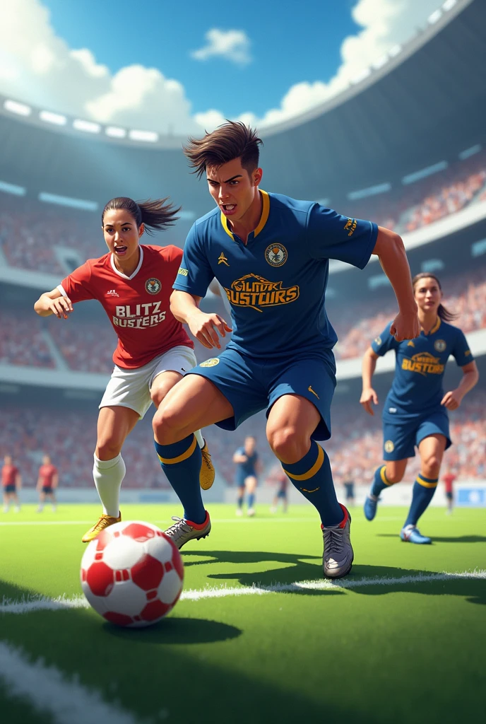 A football tournament is coming soon.
Host: Blitz Busters