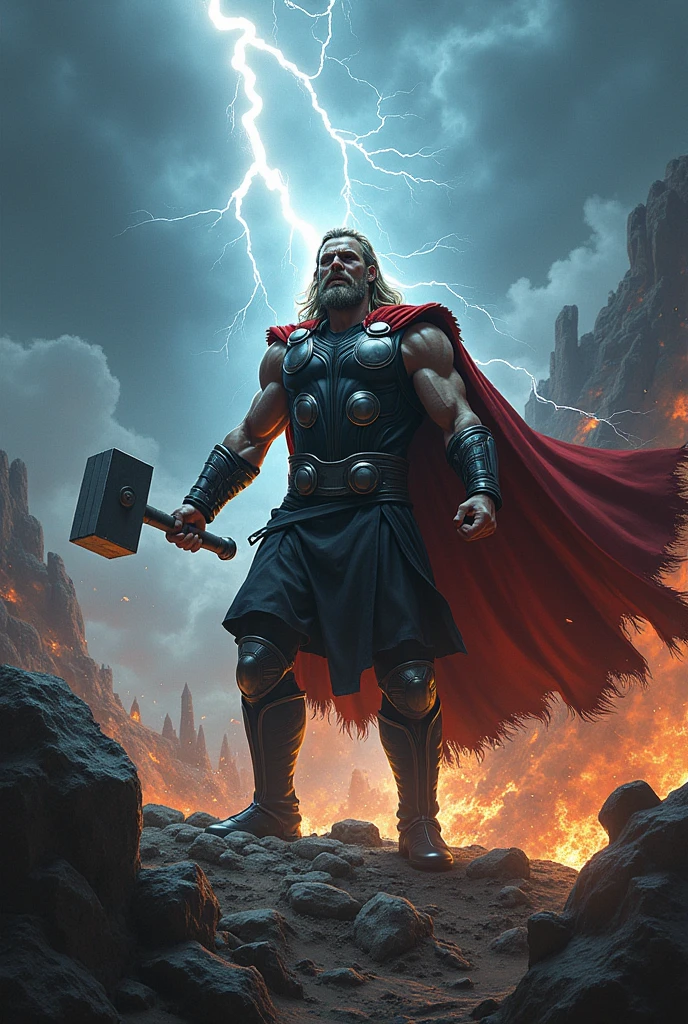 "The Death of Thor, The Mighty God of Thunder, occurred in the final battle of Ragnarök, and is one of the most dramatic events in Norse mythology."