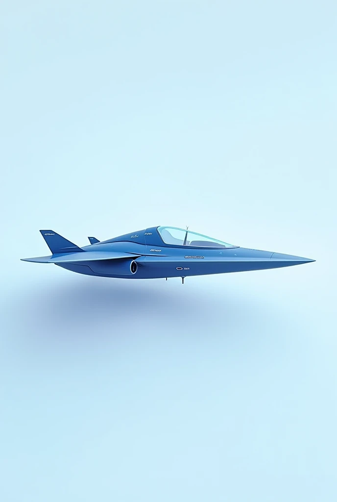 I want a spaceship to serve as a logo, I want something minimalist, I want blue and white, do something more alien and make the ship horizontal