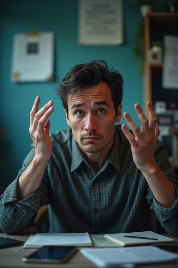 Creat a photo in which a man is confused about top five youtubers