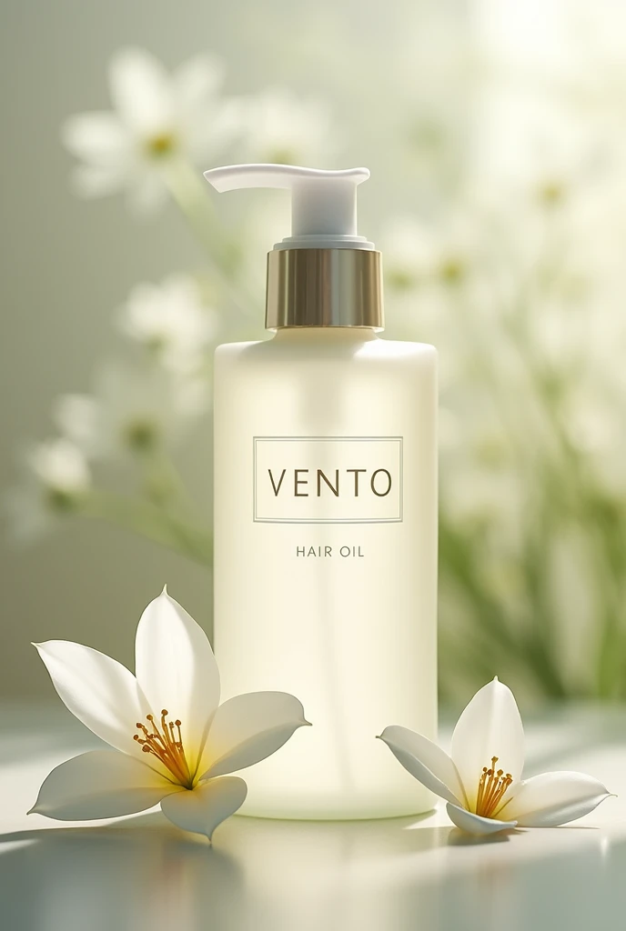 CREATE A HAIR OIL WITH NAMED VENTO OF WHITE COLOR