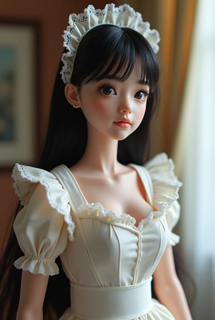 (( Full body shot dressed as a maid))One can accompany the owner to sleep.Life-size silicone doll to relieve loneliness.European and American tall and plump figures.Young Japanese girl with delicate face.