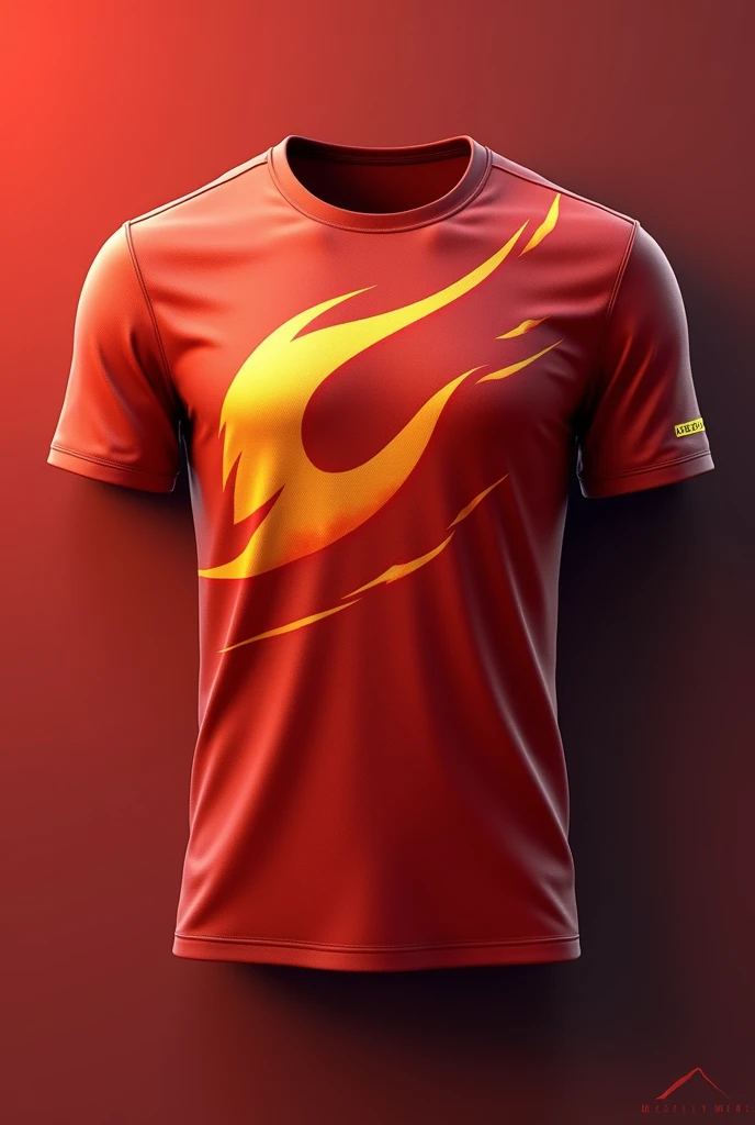 Make me a simplest team shirt jersey design for school sport fest the theme is avatar fire element