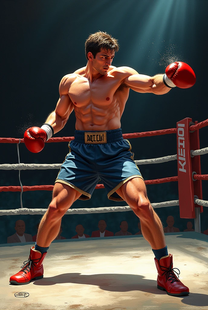 Create an illustration of the execution of the stroke named as "jab".