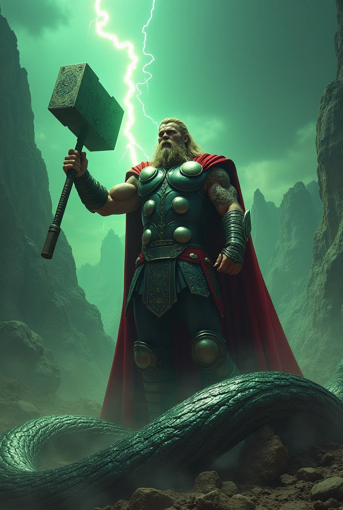 Thor finally manages to kill Jörmungandr with a deadly blow. however, the snake&#39;s venom had already begun to spread throughout the god&#39;s body. 