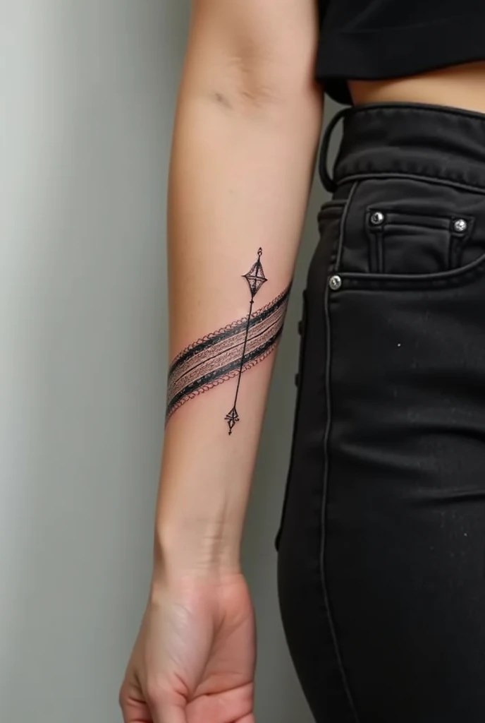 Forearm tattoos for people with small arms. I'd like a design that goes around the arm that isn't too much, but is clearly visible.