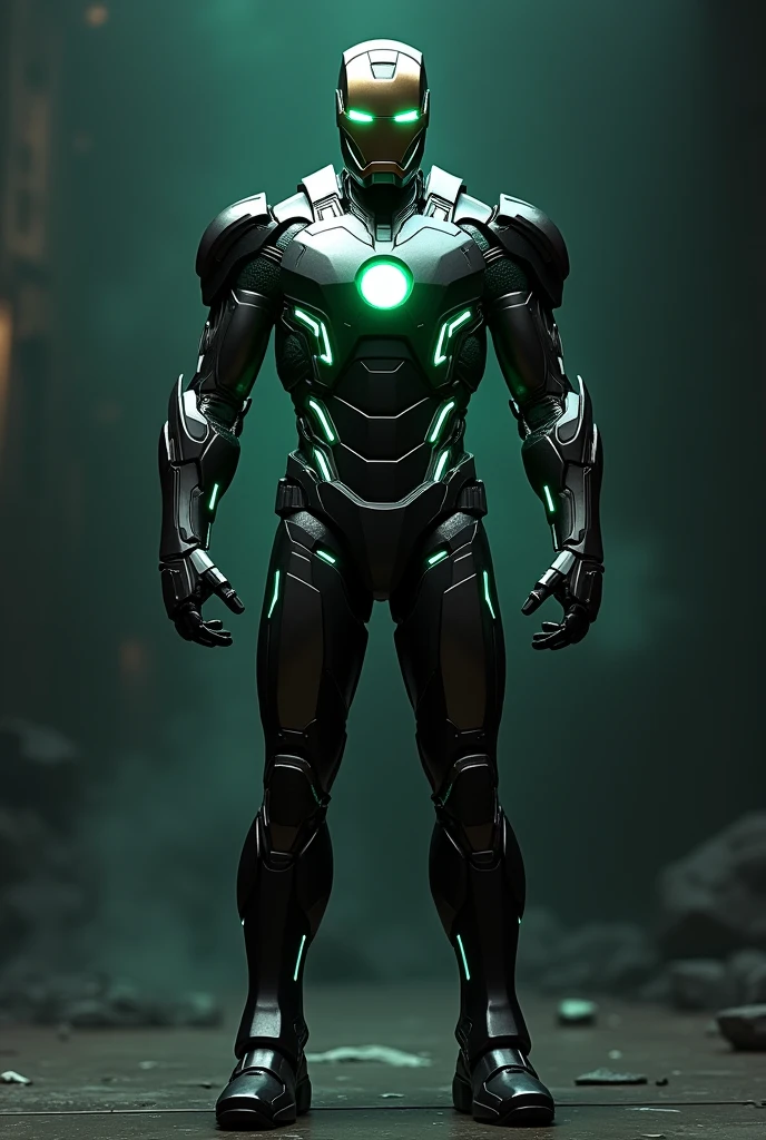 Ironman on black and neon green armor