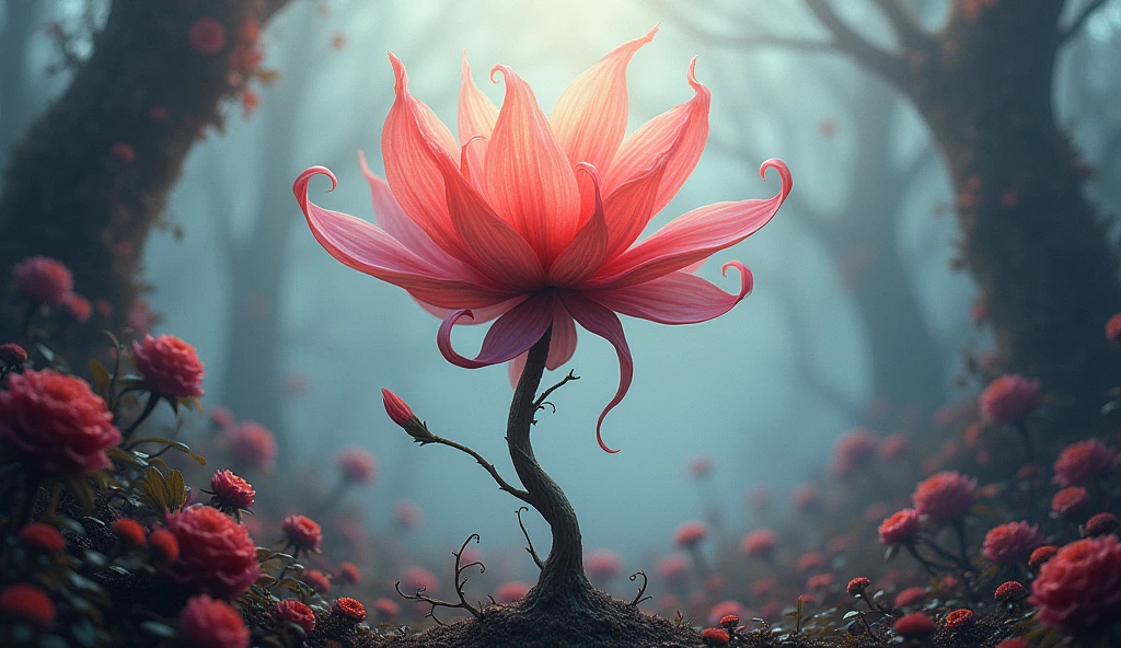 a very surreal looking scene,flower