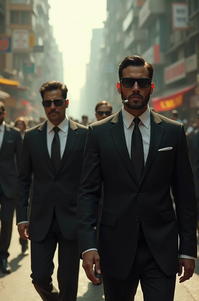 Indian sigma mafia walk in delhi street with cigar