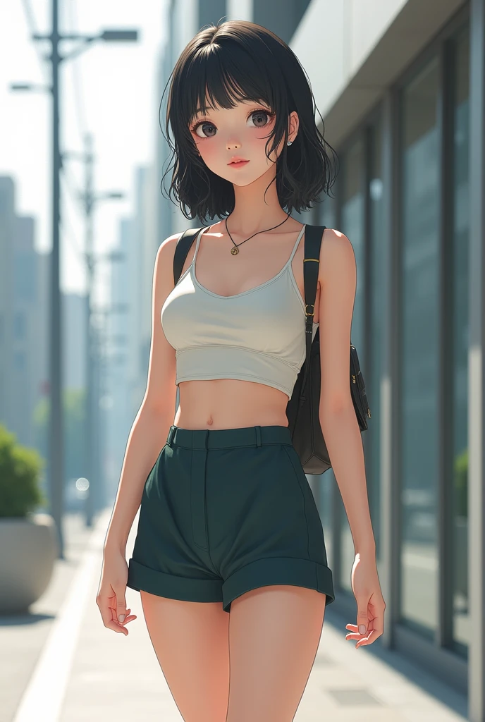 Japanese teen on two piece