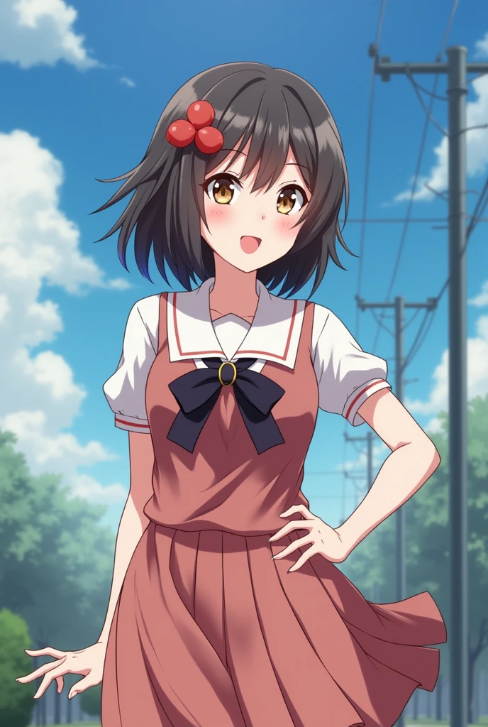 An anime girl showing her ass to me