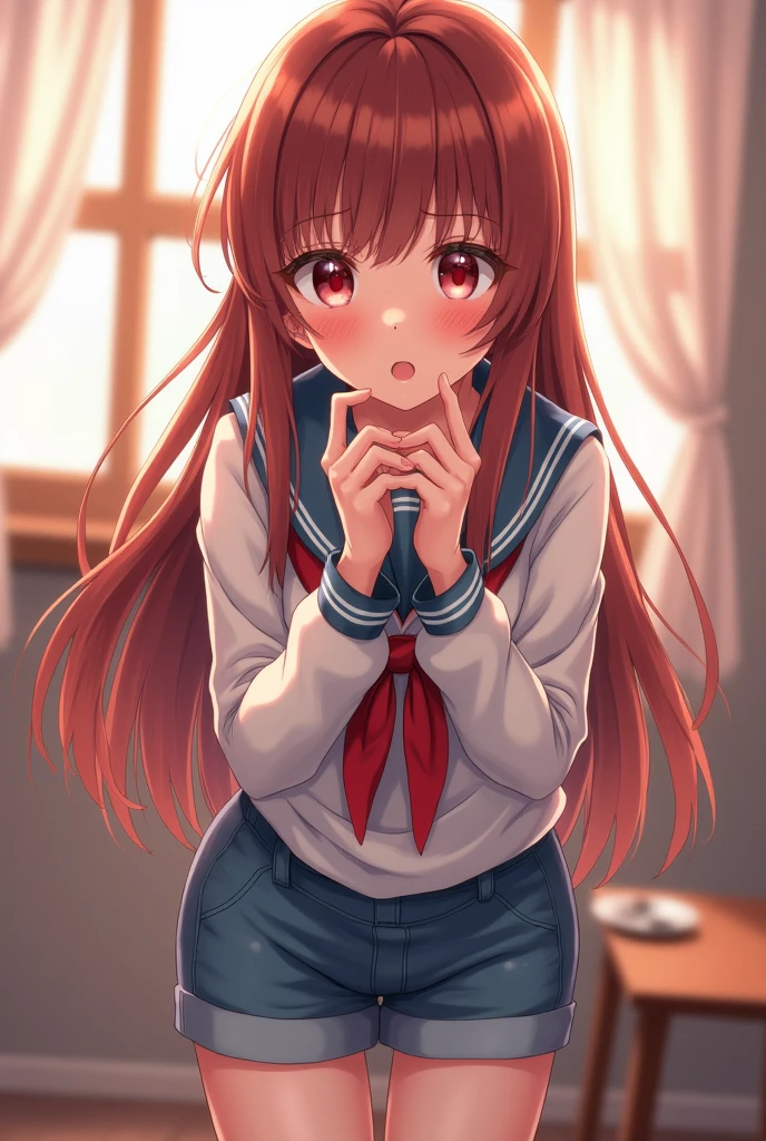 An anime girl showing her ass to me