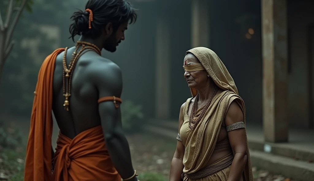 After the war of Mahabharata, Lord Krishna visited Gandhari one day. Gandhari, who was deeply saddened by the death of her sons
, taking a realistic 3d photo