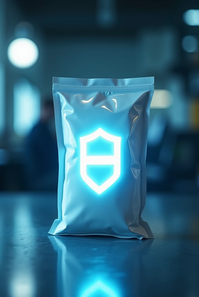 A bag with succeeded protection label light
