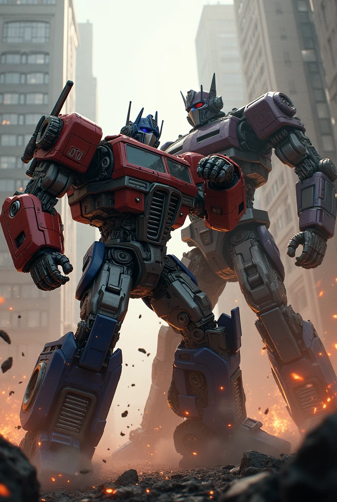 hình ảnh thực tế, bộ phim tranformer, Optimus Prime vs Galvatron