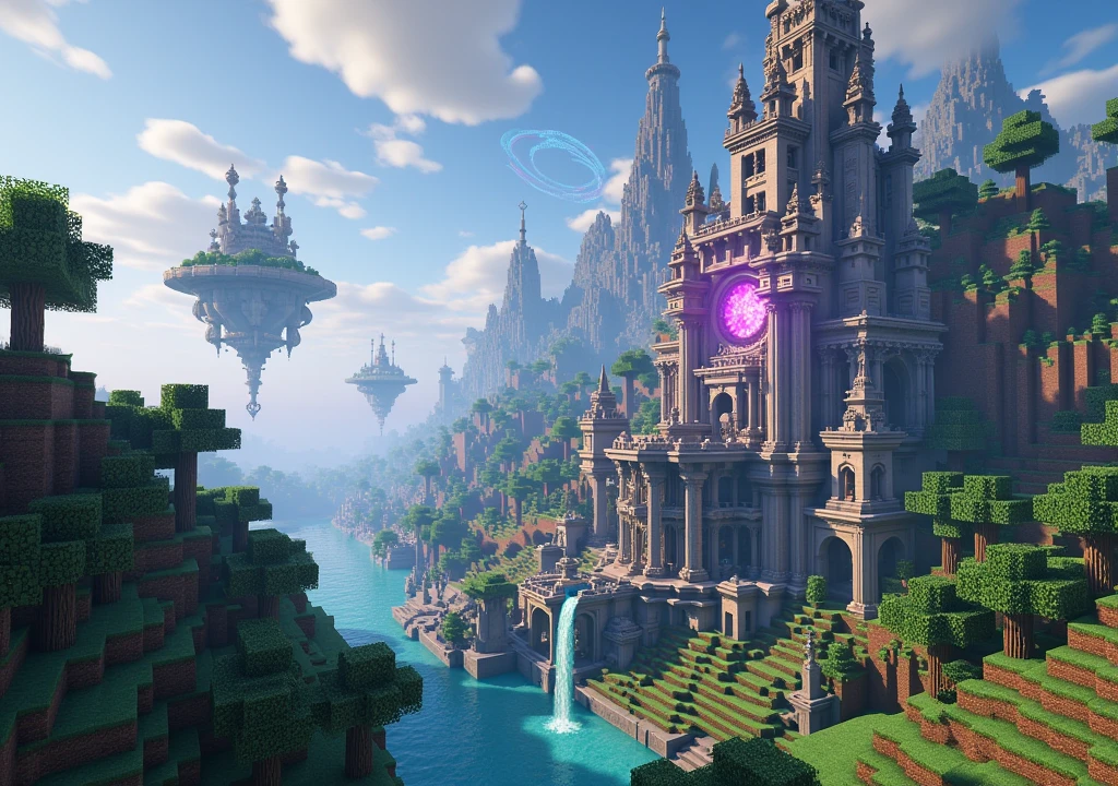 I want a landscape style Minecraft with magic and things from the mod create