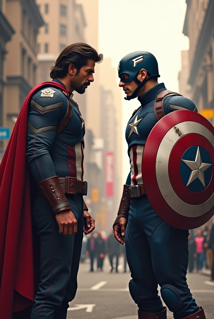 Shahrukh Khan Bollywood actor fighting with captain America