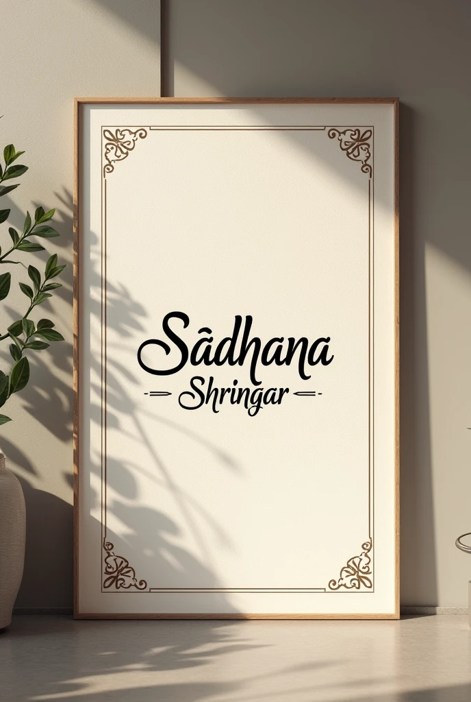Sadhana shringar store name print only board