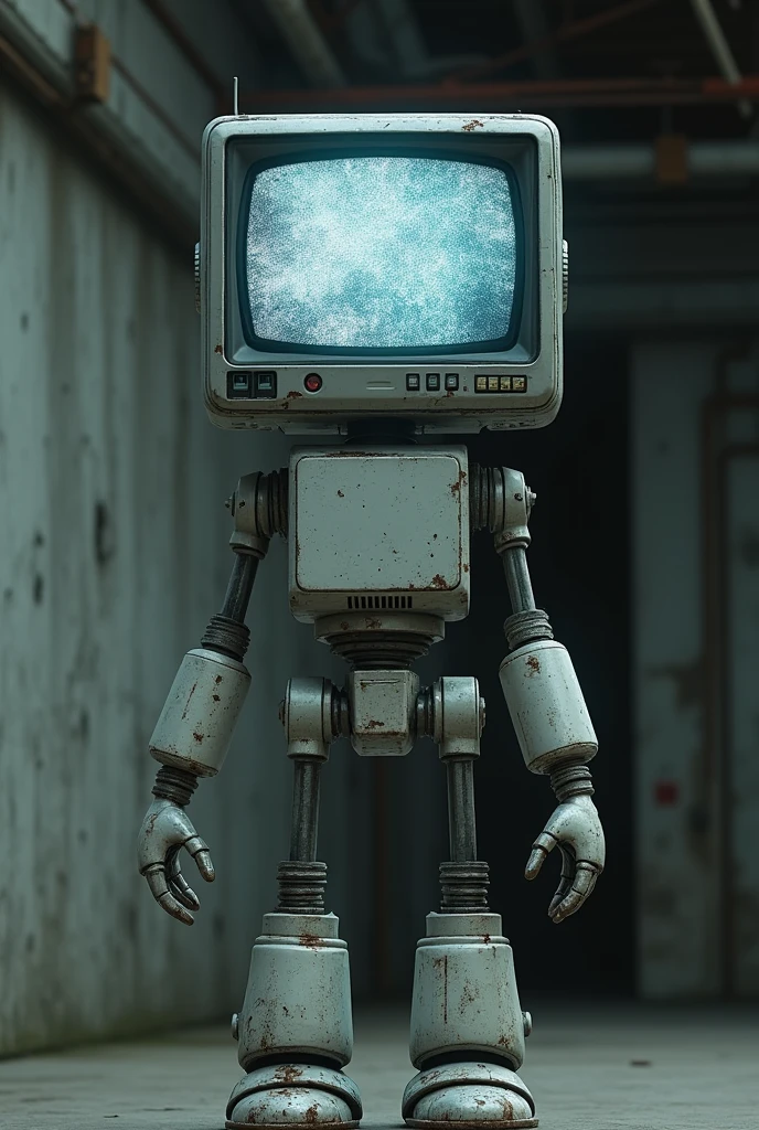 A robot with a television head 
