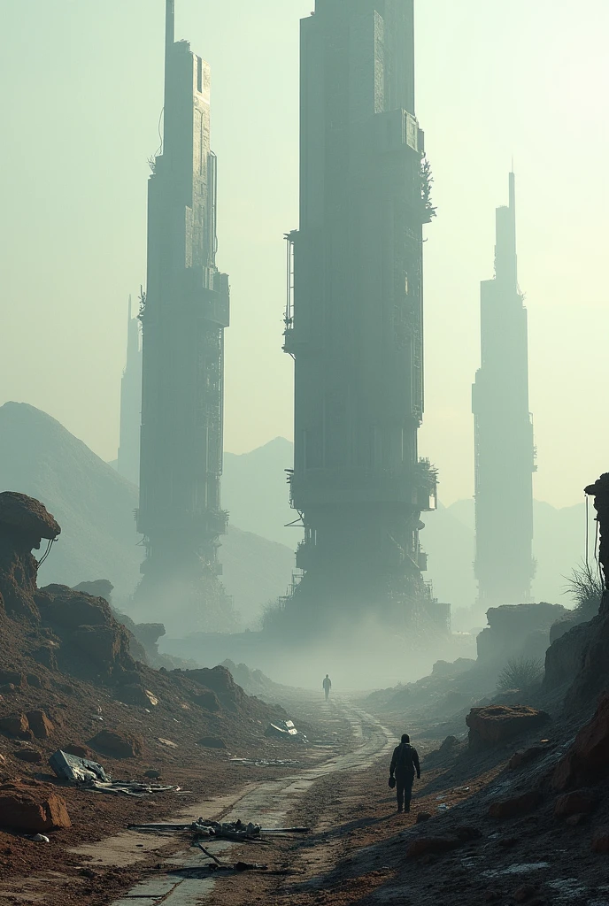 Futuristic war background without any human people vertical