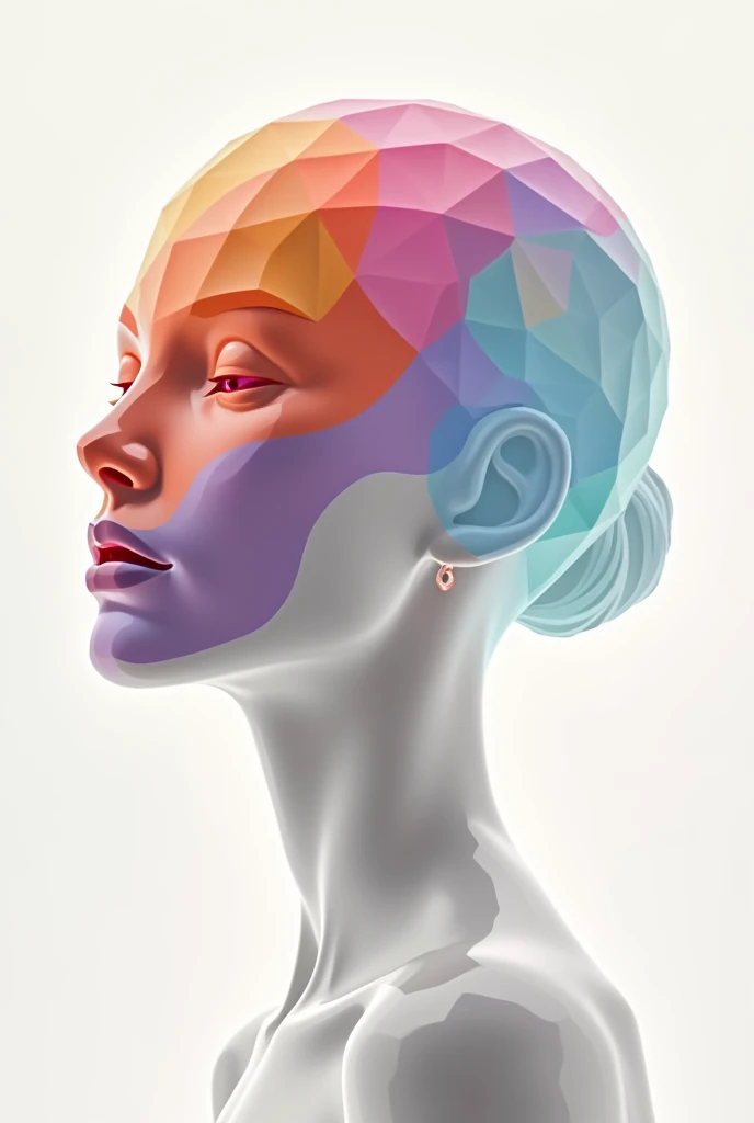 Create a logo for "Roya Glam," a modeling agency specializing in AI models. The design should seamlessly blend elements representing both human and AI models. Incorporate sleek, modern aesthetics that reflect sophistication and innovation. Consider using abstract or geometric shapes to symbolize the fusion of human beauty and advanced technology, with a color palette that exudes elegance and futuristic vibes. The logo should capture the essence of cutting-edge fashion and the seamless integration of AI in the modeling industry


