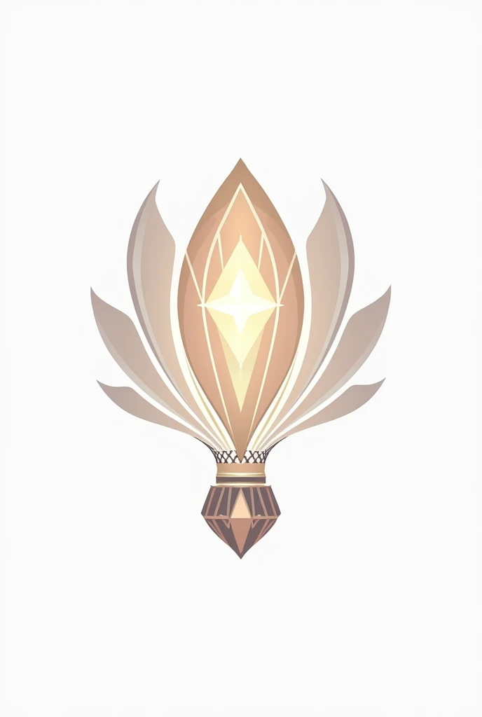 Create a shuttlecock logo with a jewel theme and a simple design on a transparent background.