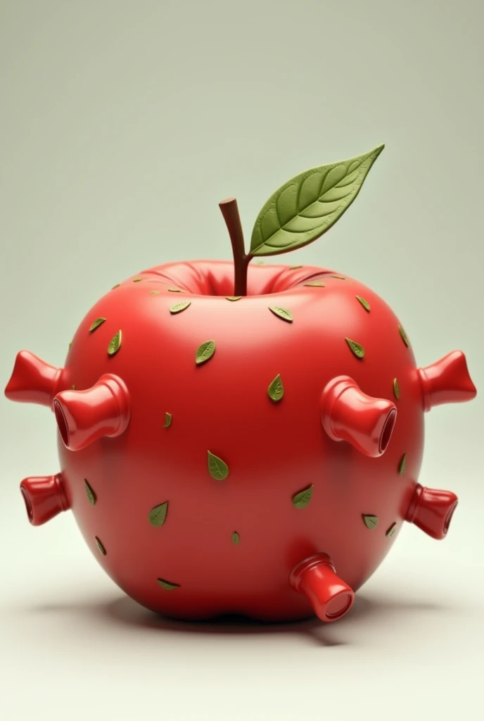 An apple-shaped bag with 6 arms
