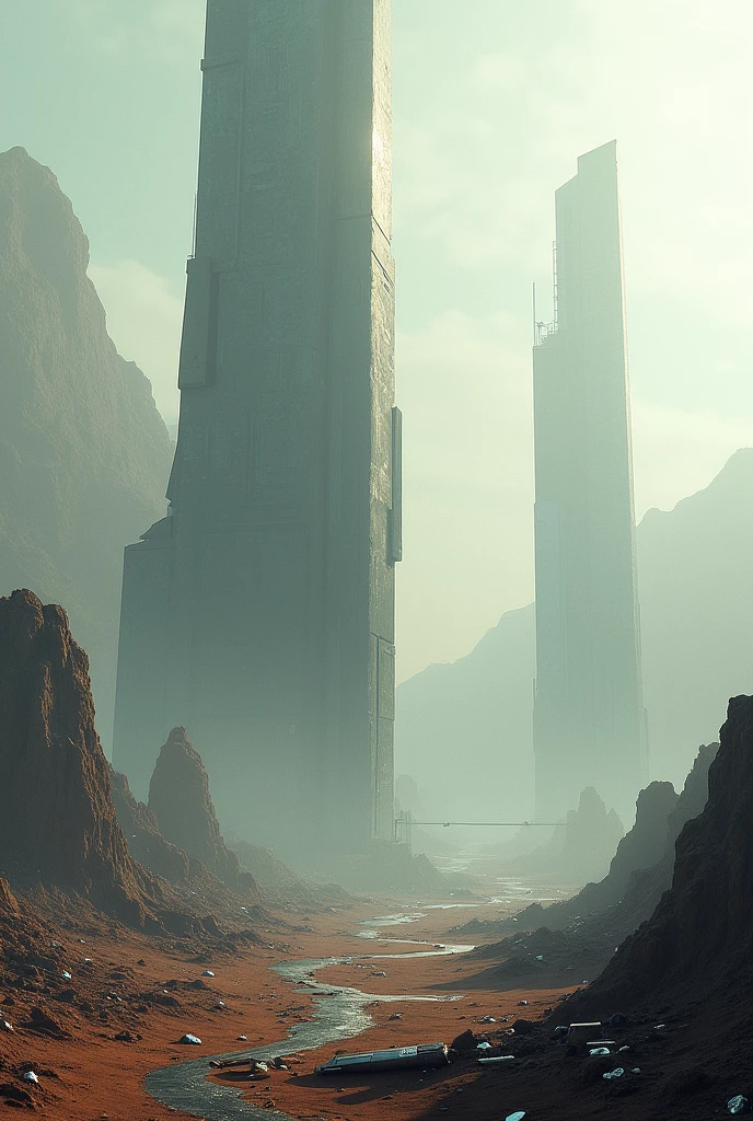 Futuristic war background without any human people vertical 