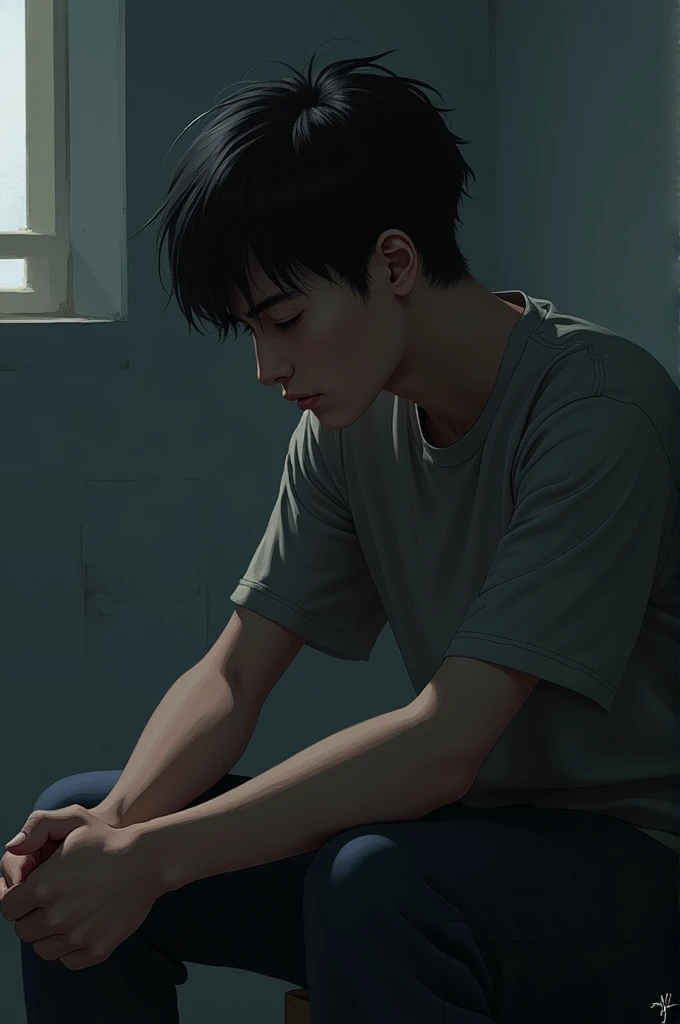 An unhappy young man