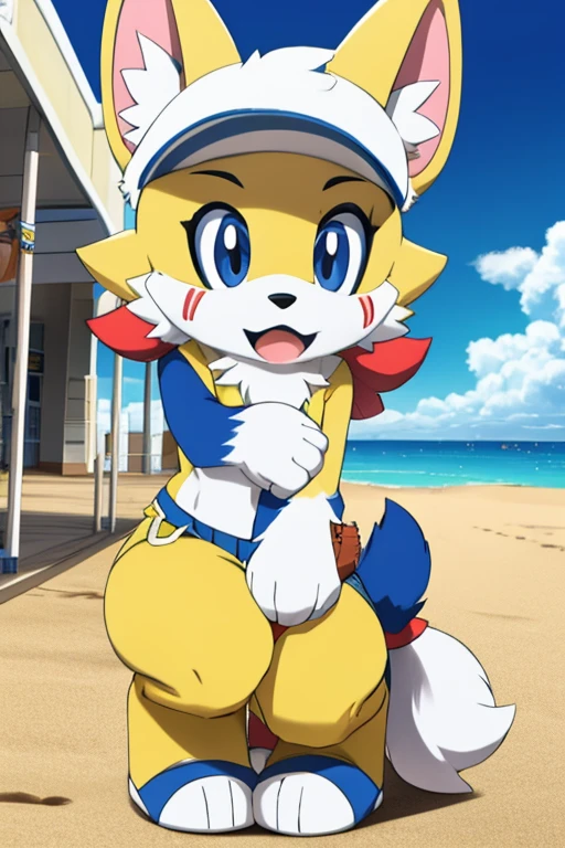 Furry female monkey alola pokemon sun and moon fursuit mascot baseball style 