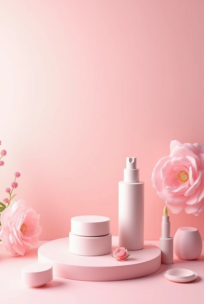 Imagen promocional en español offs de hasta el 70% off, in pink and skin tones for skin care and makeup brand