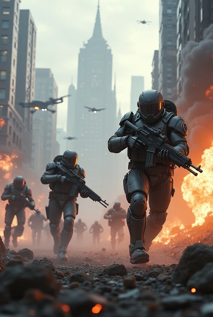 Futuristic war background
