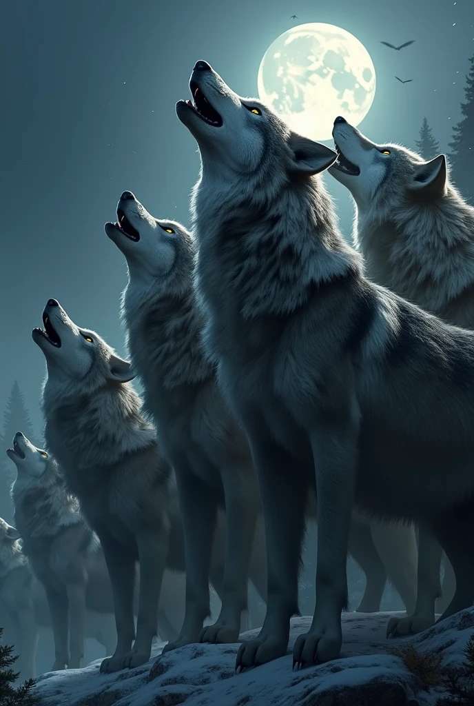 30 wolves howling