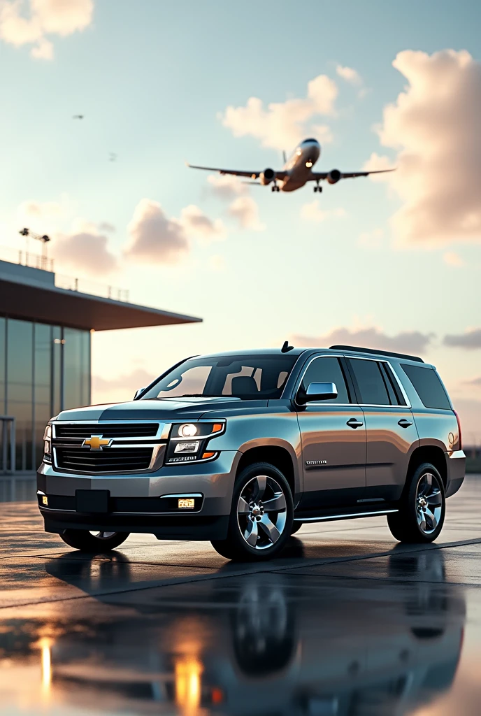 Chevrolet Tahoe standing outside of airport