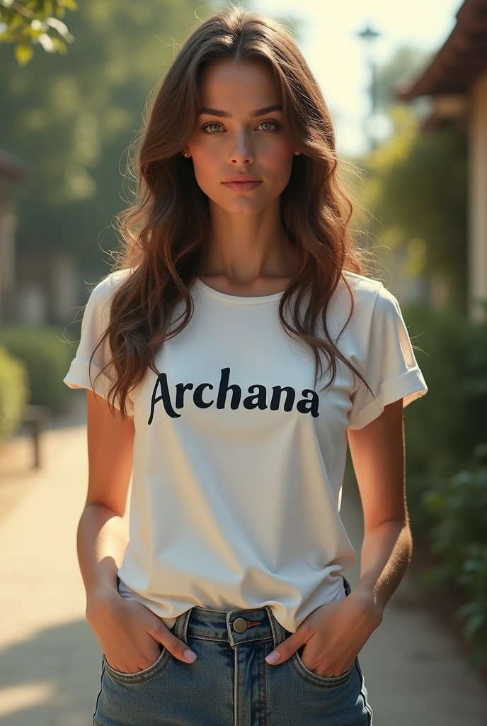Sexi girl tshirt name print ARCHHANA written on it 