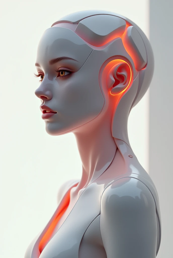 Create a logo for "Roya Glam," a modeling agency specializing in AI models. The design should seamlessly blend elements representing both human and AI models. Incorporate sleek, modern aesthetics that reflect sophistication and innovation. Consider using abstract or geometric shapes to symbolize the fusion of human beauty and advanced technology, with a color palette that exudes elegance and futuristic vibes. The logo should capture the essence of cutting-edge fashion and the seamless integration of AI in the modeling industry
