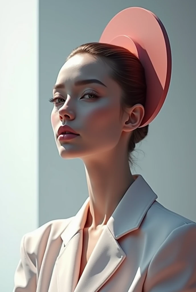 Create a logo for "Roya Glam," a modeling agency specializing in AI models. The design should seamlessly blend elements representing both human and AI models. Incorporate sleek, modern aesthetics that reflect sophistication and innovation. Consider using abstract or geometric shapes to symbolize the fusion of human beauty and advanced technology, with a color palette that exudes elegance and futuristic vibes. The logo should capture the essence of cutting-edge fashion and the seamless integration of AI in the modeling industry