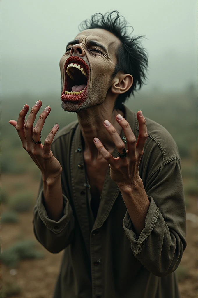 An image of a hungry person