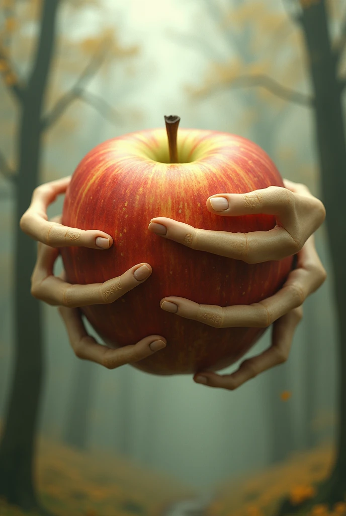 I hug an apple with 6 arms hanging from something