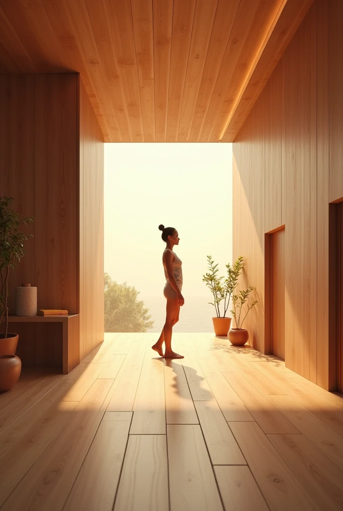 background in gym room wooden floor light background