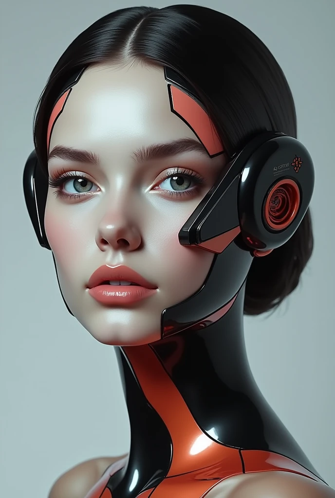 Create a logo for "Roya Glam," a modeling agency specializing in AI models. The design should seamlessly blend elements representing both human and AI models. Incorporate sleek, modern aesthetics that reflect sophistication and innovation. Consider using abstract or geometric shapes to symbolize the fusion of human beauty and advanced technology, with a color palette that exudes elegance and futuristic vibes. The logo should capture the essence of cutting-edge fashion and the seamless integration of AI in the modeling industry