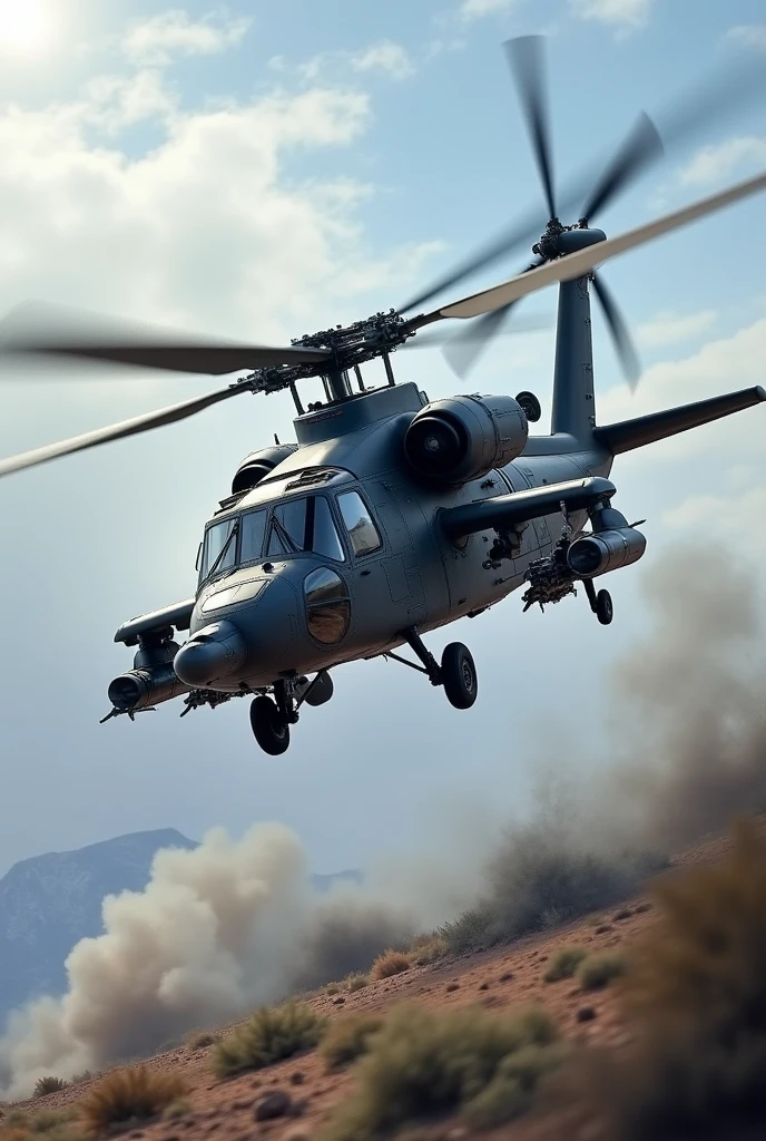 Black Hawk Flying in Dive